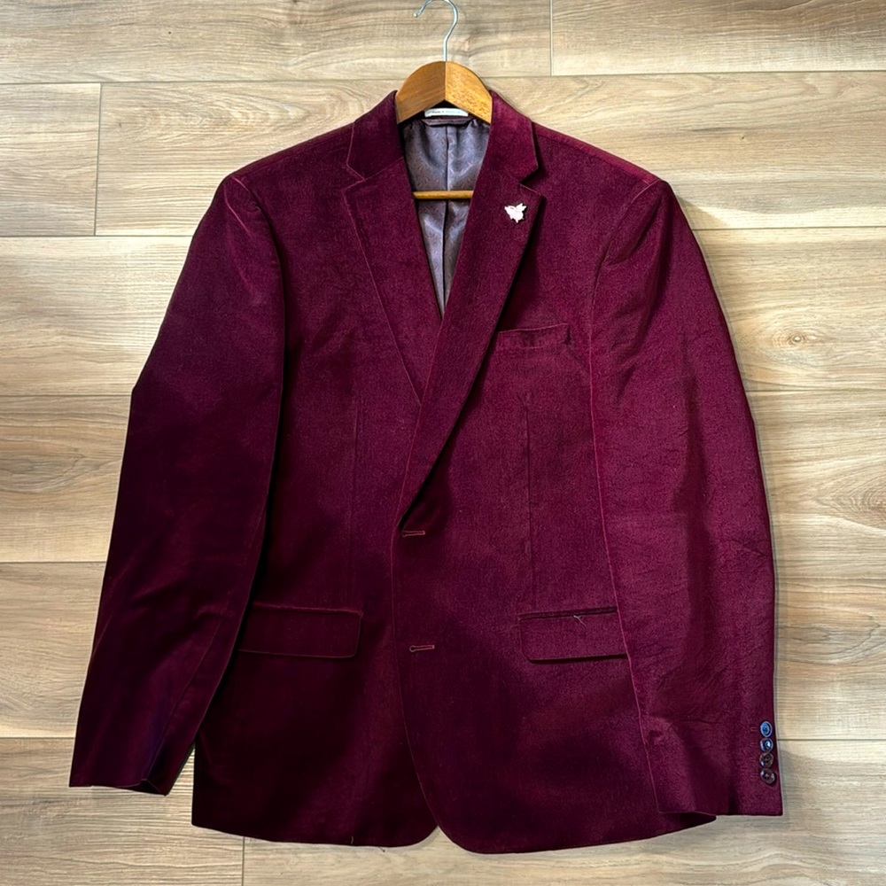 Bar III Men’s Suit Jacket - 42R - Maroon